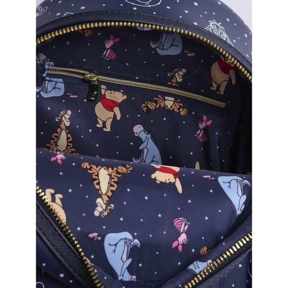 6328 Winnie the Pooh Navy Mini Backpack Handbag Constellation Print Double main image 4